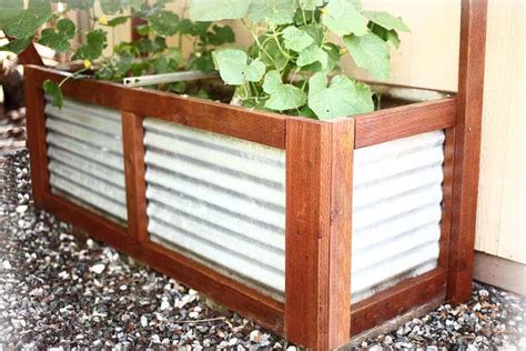 planter box corrugated metal|garden boxes with corrugated metal.